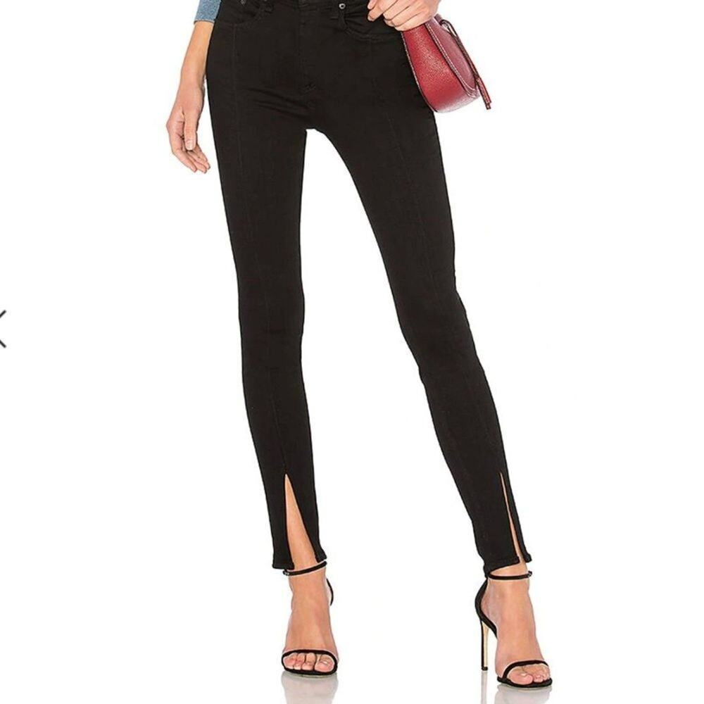 RAG & BONE - Yuki High Waist Skinny Jeans In Coal Bar - Size 26